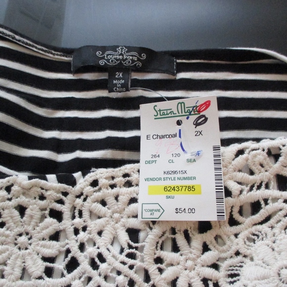 NWT - LOUISE PARIS knit top - sz 2X - MSRP $54.00 - Picture 2 of 3